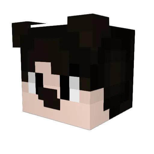 Supagetto Minecraft avatar head, 3D render