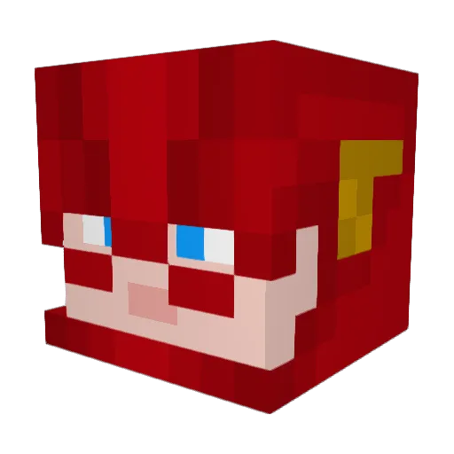 SupahTuka Minecraft avatar head, 3D render