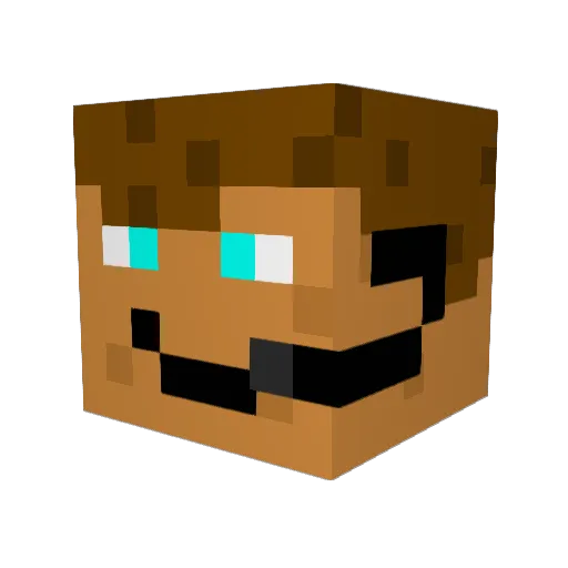 Supaluka Minecraft avatar head, 3D render