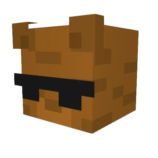Supamakk Minecraft avatar head, 3D render