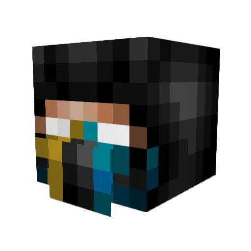 Supamekvip Minecraft avatar head, 3D render