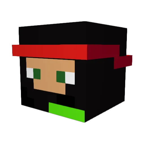 Supatank10 Minecraft avatar head, 3D render