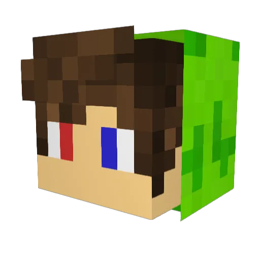 SupboNoor Minecraft avatar head, 3D render