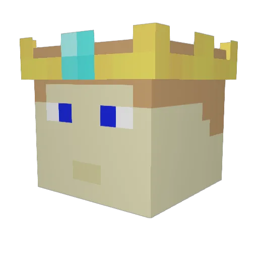 Supcio520 Minecraft avatar head, 3D render