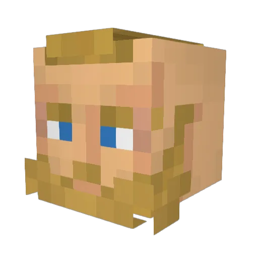 Supek87 Minecraft avatar head, 3D render