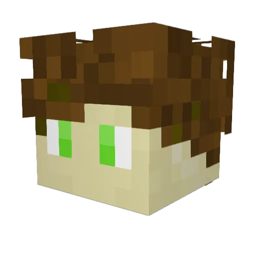 Super238 Minecraft avatar head, 3D render