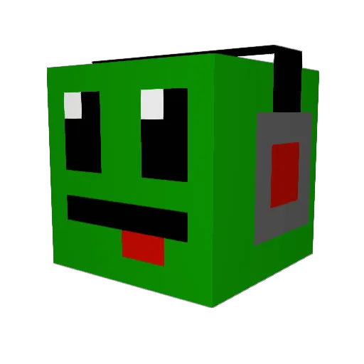 Super34cactus Minecraft avatar head, 3D render
