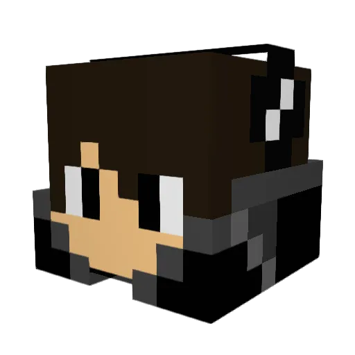 SuperA07 Minecraft avatar head, 3D render