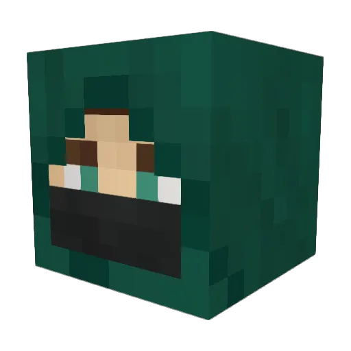 SuperAlexutz Minecraft avatar head, 3D render