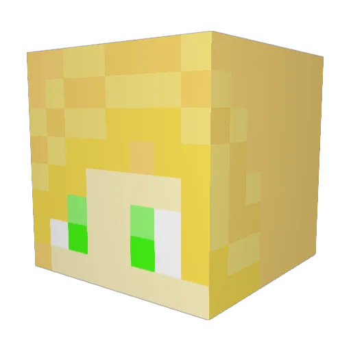SuperAmor Minecraft avatar head, 3D render
