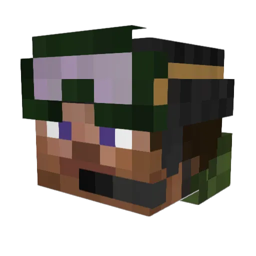 SuperAnthony2 Minecraft avatar head, 3D render
