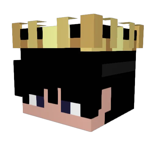 SuperB80 Minecraft avatar head, 3D render