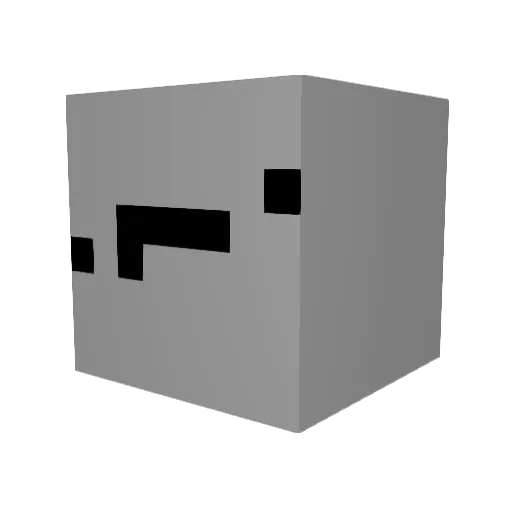 SuperBX1 Minecraft avatar head, 3D render