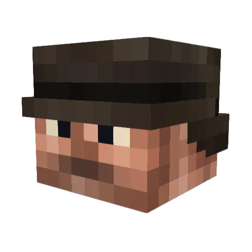 SuperBails16 Minecraft avatar head, 3D render