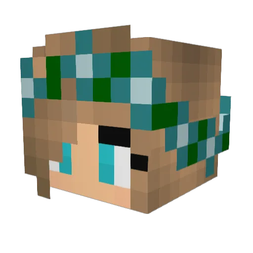 SuperBeccis Minecraft avatar head, 3D render