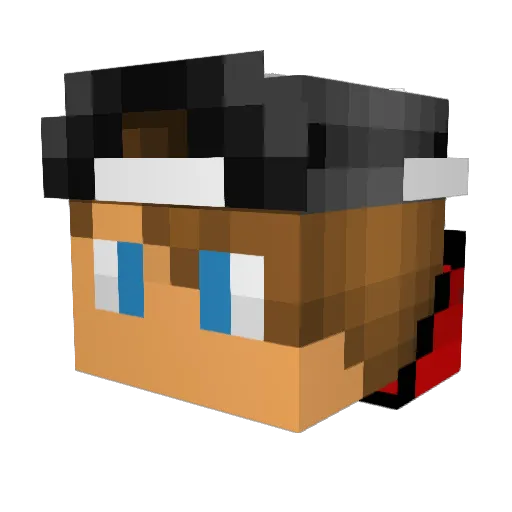 SuperBoomie1 Minecraft avatar head, 3D render