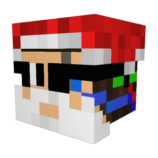 SuperBoss0809 Minecraft avatar head, 3D render