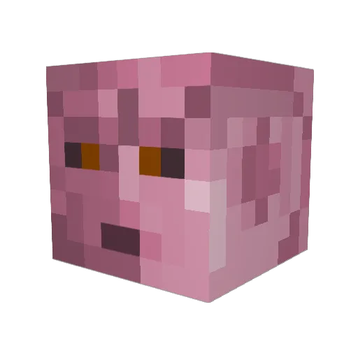 SuperBuu Minecraft avatar head, 3D render