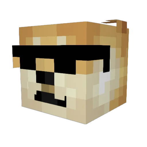 SuperC32 Minecraft avatar head, 3D render