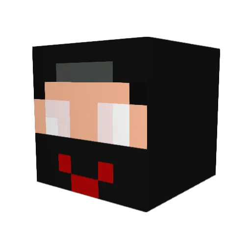 SuperCadou Minecraft avatar head, 3D render