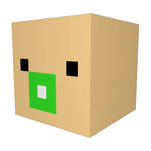 SuperCaveMan13 Minecraft avatar head, 3D render