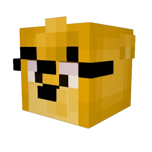 SuperChaoticToon Minecraft avatar head, 3D render