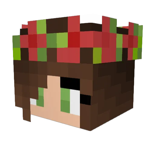 SuperCherryCrisi Minecraft avatar head, 3D render