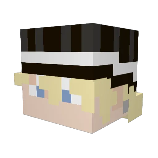 SuperChewer Minecraft avatar head, 3D render