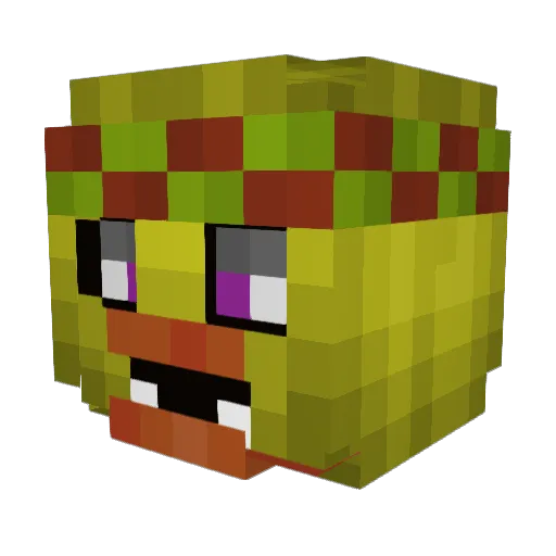 SuperChicaHDO Minecraft avatar head, 3D render