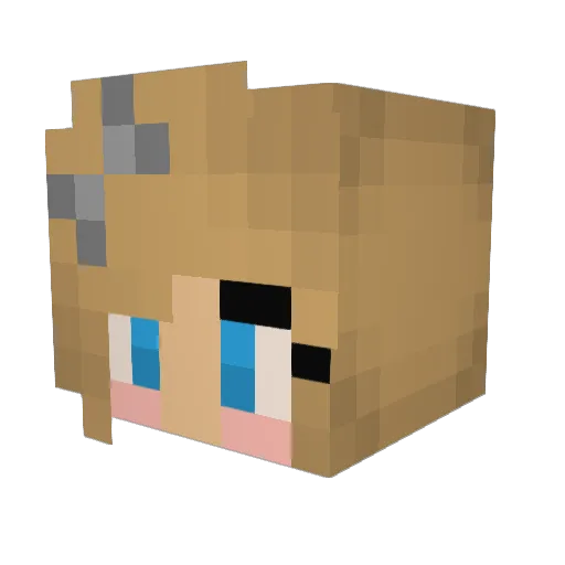 SuperChloe1605 Minecraft avatar head, 3D render