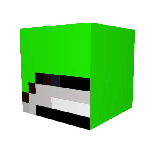 SuperChocoChip Minecraft avatar head, 3D render