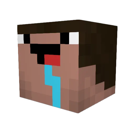 SuperCobo Minecraft avatar head, 3D render