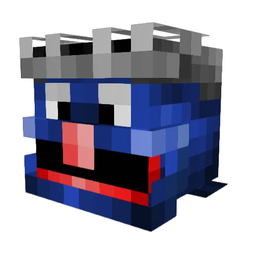 SuperCocoV9 Minecraft avatar head, 3D render