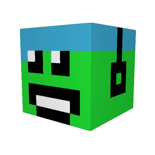 SuperCoolGamerD Minecraft avatar head, 3D render