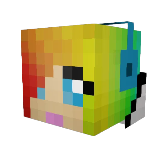 SuperCoolePinda2 Minecraft avatar head, 3D render