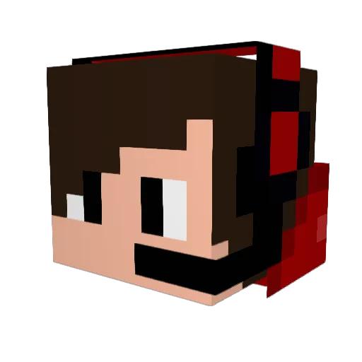 SuperCoqui Minecraft avatar head, 3D render