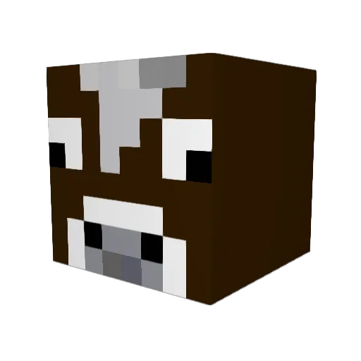 SuperCowWins Minecraft avatar head, 3D render