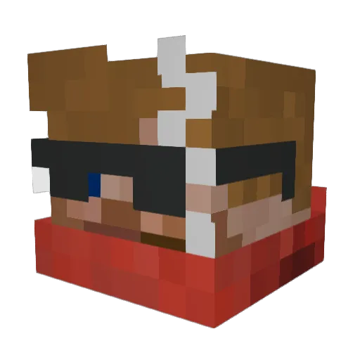 SuperCowboy44 Minecraft avatar head, 3D render