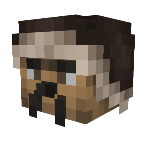 SuperCrni Minecraft avatar head, 3D render