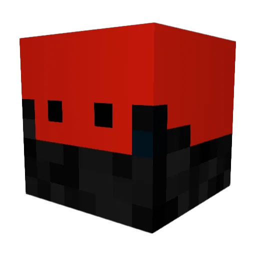 SuperD02 Minecraft avatar head, 3D render