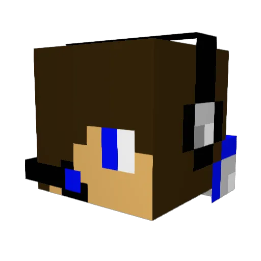 SuperDNAcraft Minecraft avatar head, 3D render