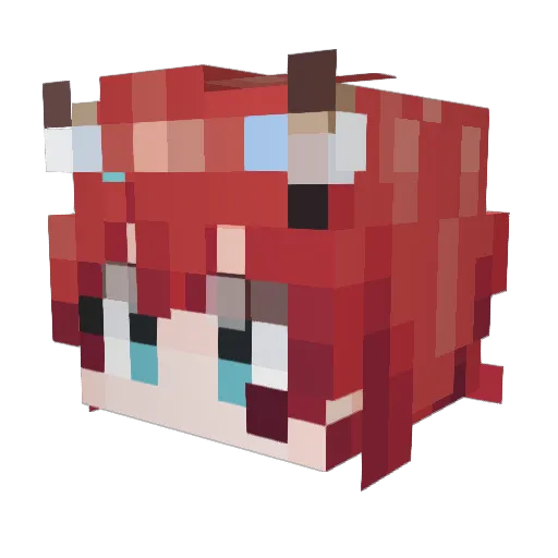 SuperDali Minecraft avatar head, 3D render
