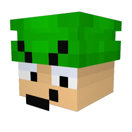SuperDan0906 Minecraft avatar head, 3D render