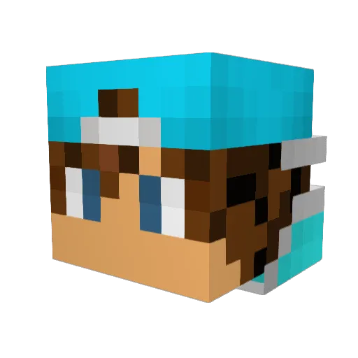 SuperDanilol Minecraft avatar head, 3D render