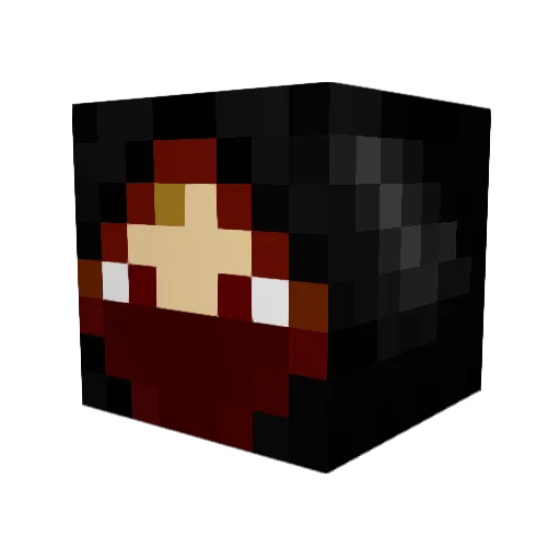SuperDarkHugo Minecraft avatar head, 3D render