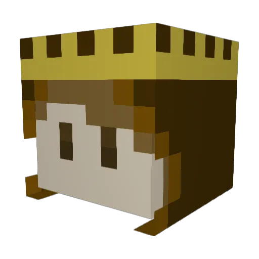 SuperDave24 Minecraft avatar head, 3D render