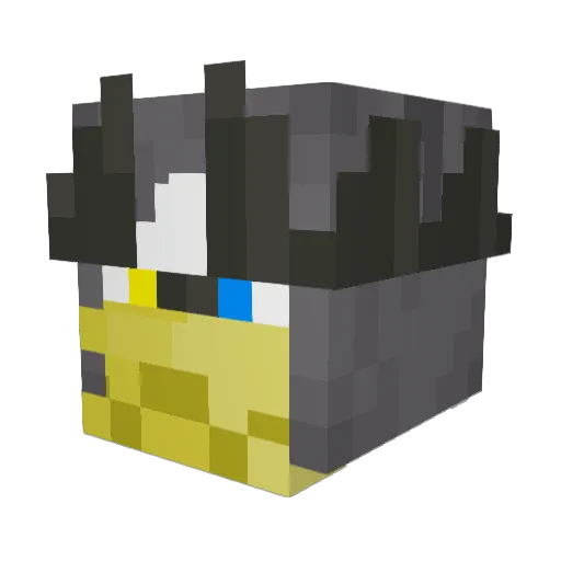 SuperDecker64 Minecraft avatar head, 3D render