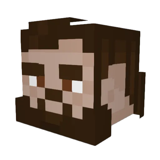 SuperDeliverer Minecraft avatar head, 3D render