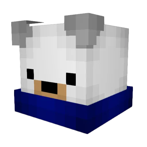 SuperDinos Minecraft avatar head, 3D render