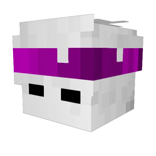 SuperDinosaure Minecraft avatar head, 3D render